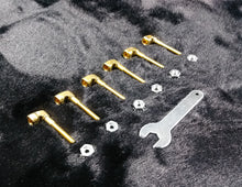 Load image into Gallery viewer, Bridge Pin Bolts, 6 Pack Brass